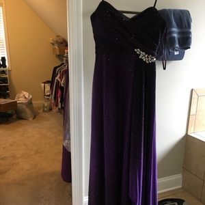 Purple floor length gown